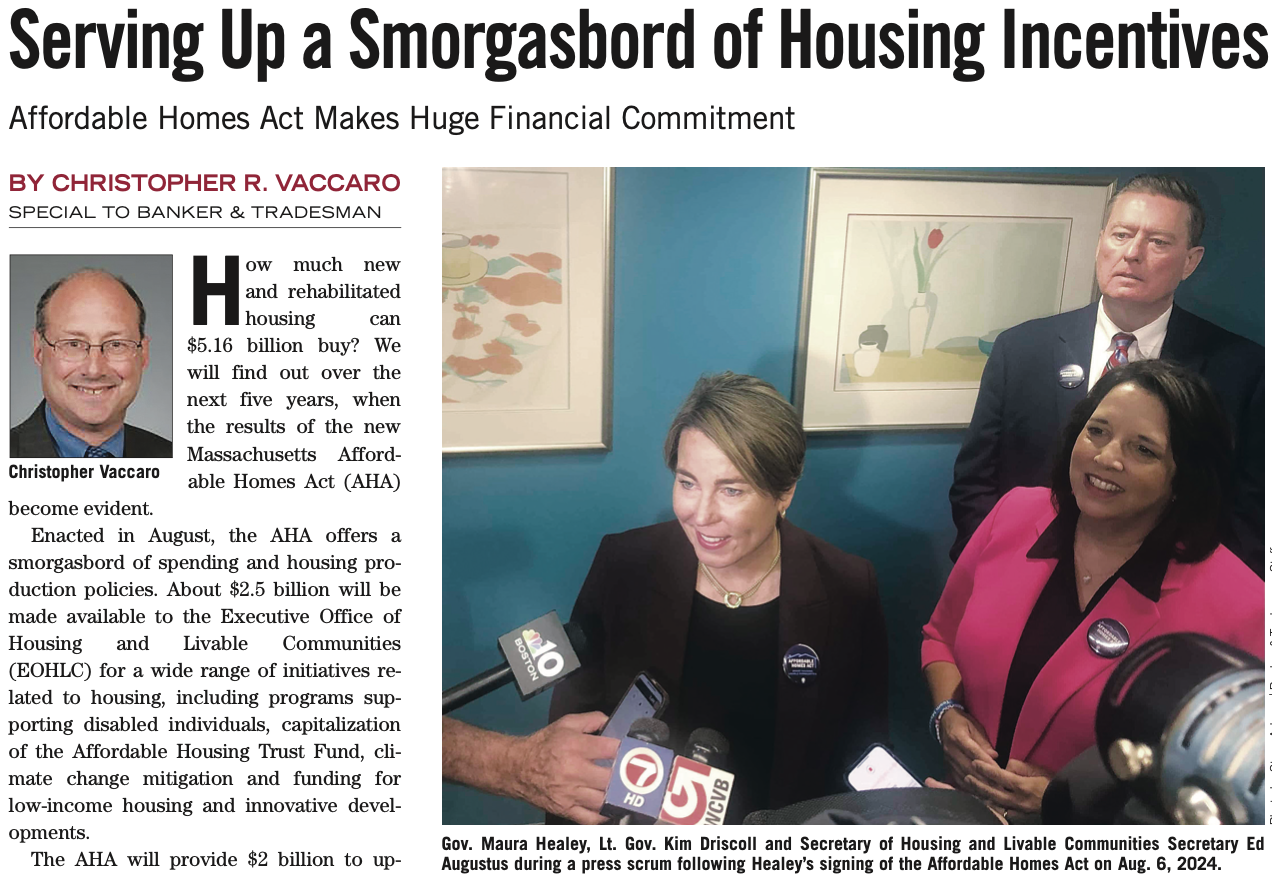 Serving Up a Smorgasbord of Housing Incentives